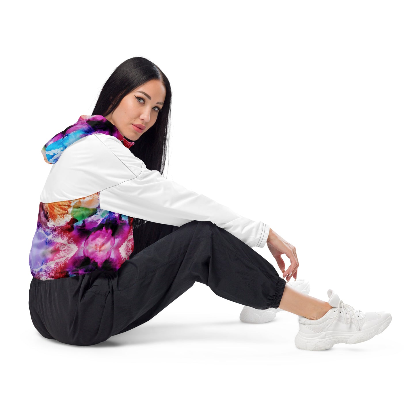 "Mind Body Spirit" Women’s Cropped Windbreaker