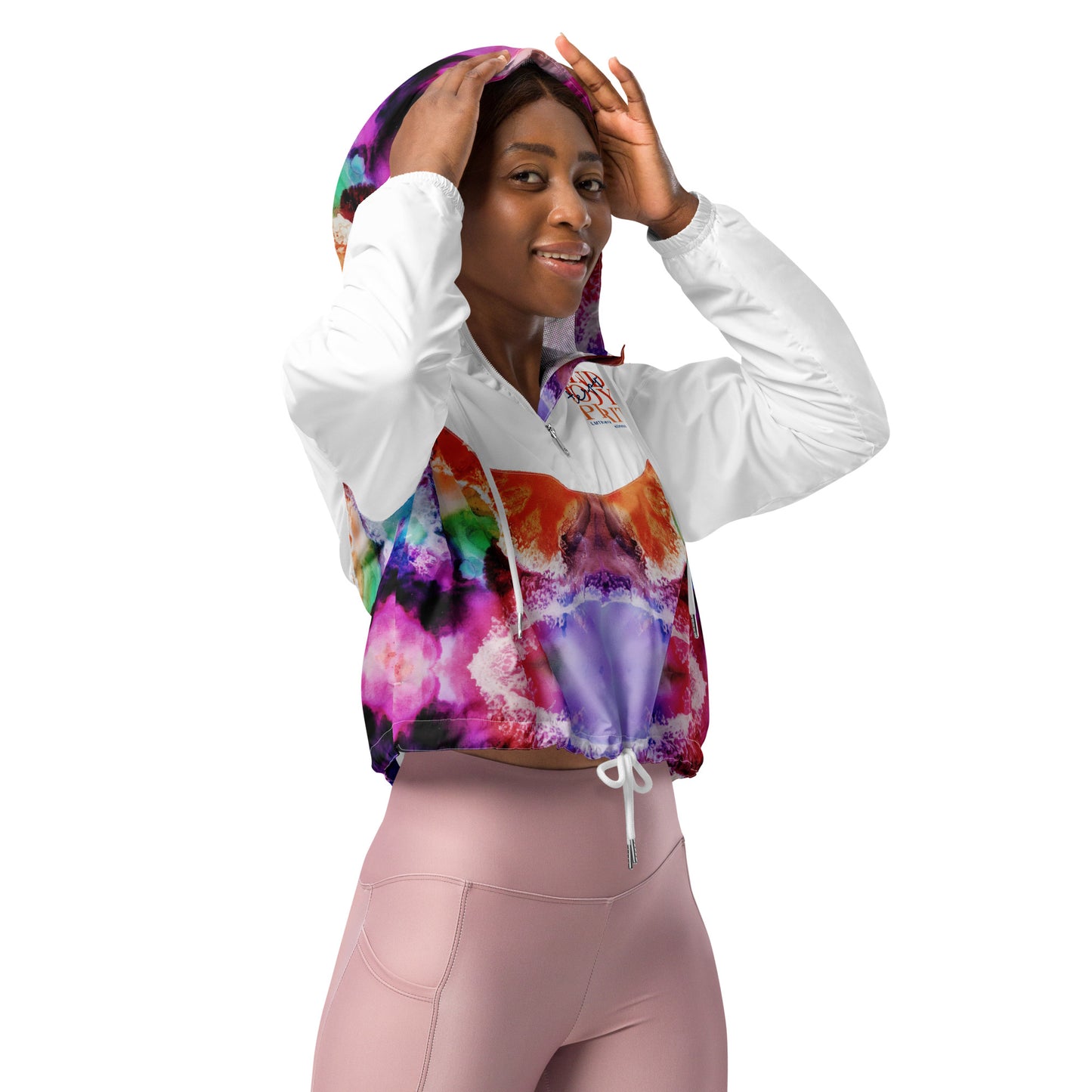 "Mind Body Spirit" Women’s Cropped Windbreaker